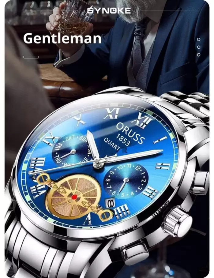NZ$40 Luxury Fashion Mens Luminous Stainless Steel Watch